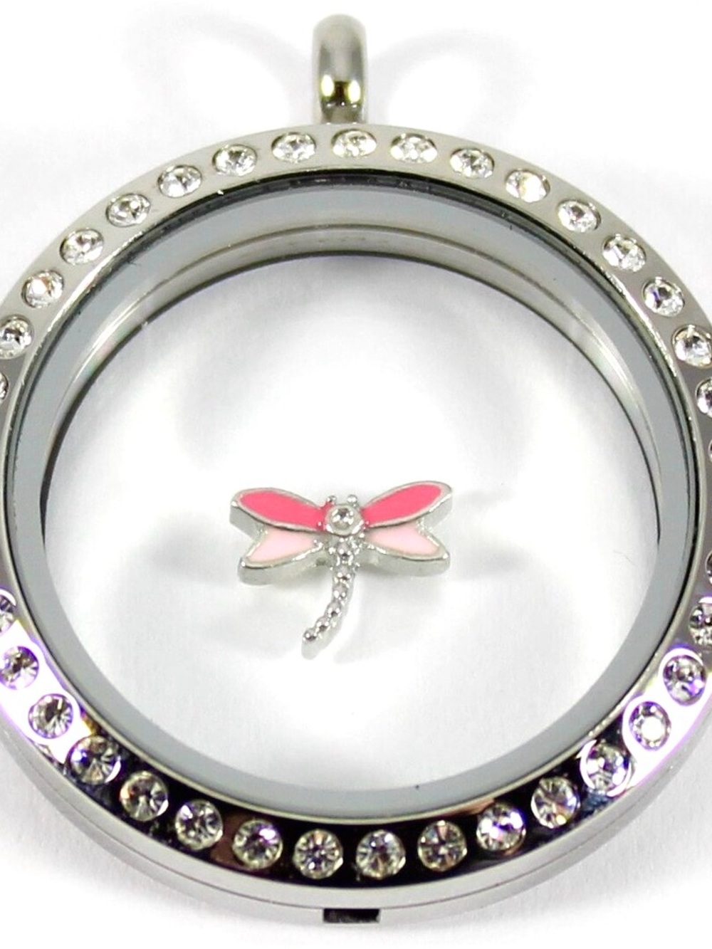 Origami Owl Pink Dragonfly Charm
